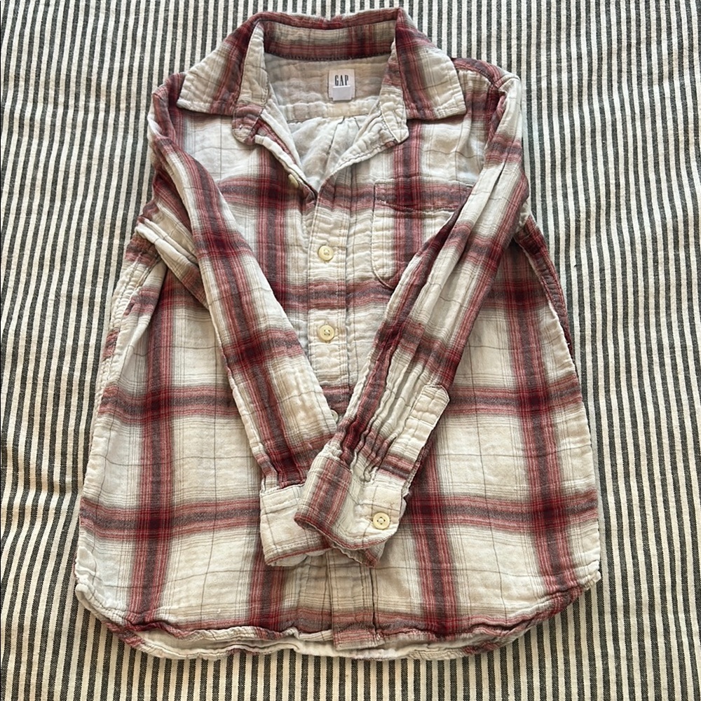 GAP Kids Red Plaid Shirt